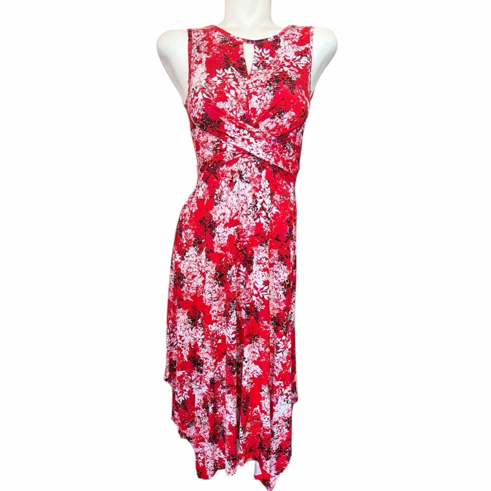 Apt. 9 Red and White Asymmetrical Dress